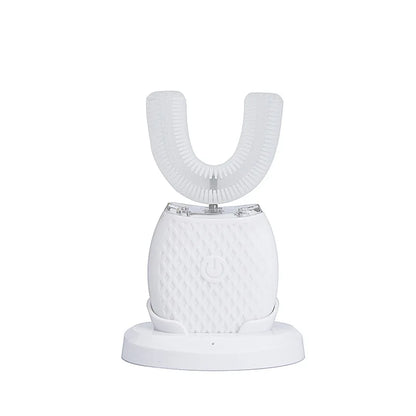 Sonic Silicone Electric Toothbrush U Shape 360 Degree Mouth Cleansing Automatic Toothbrush Cold Blue Light Teeth Whitening Brush