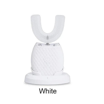 Sonic Silicone Electric Toothbrush U Shape 360 Degree Mouth Cleansing Automatic Toothbrush Cold Blue Light Teeth Whitening Brush